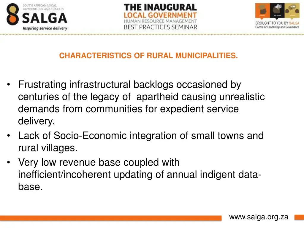 characteristics of rural municipalities 1