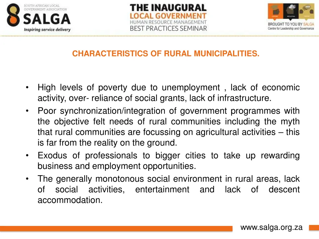 characteristics of rural municipalities