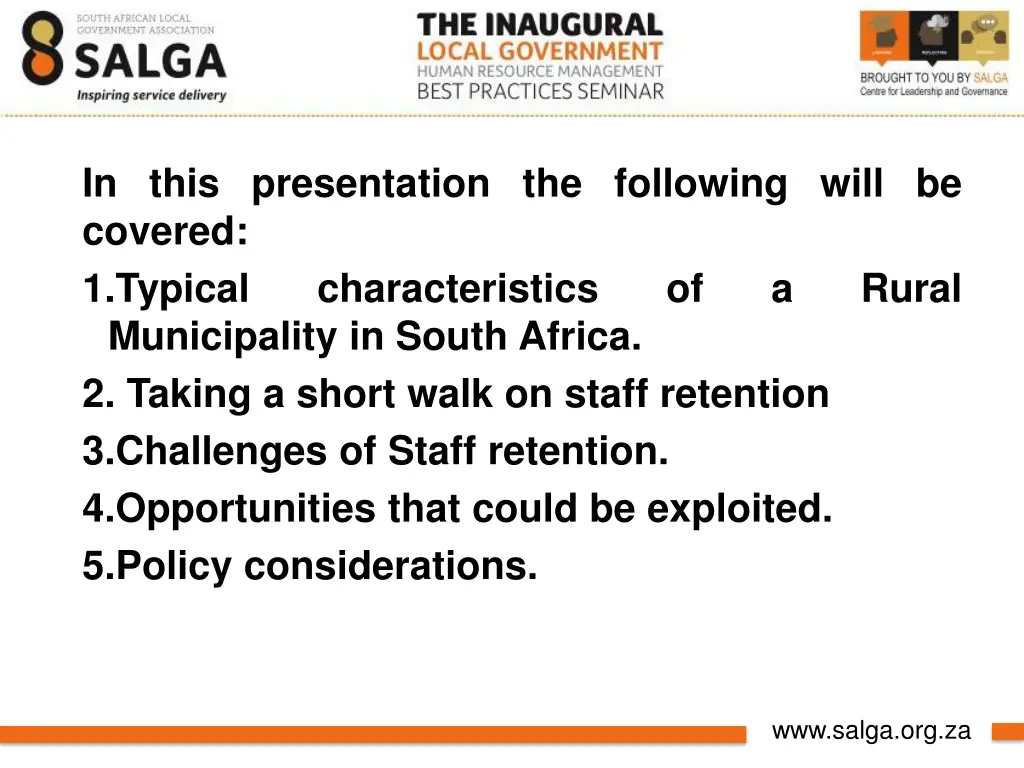 in this presentation the following will