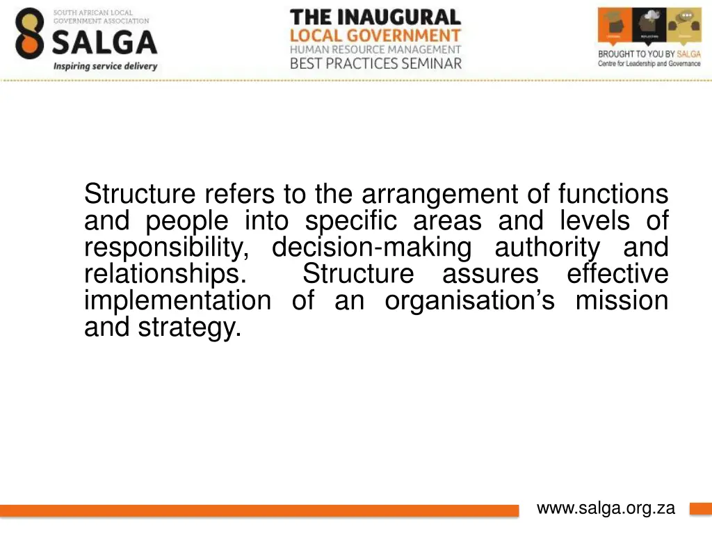 structure refers to the arrangement of functions