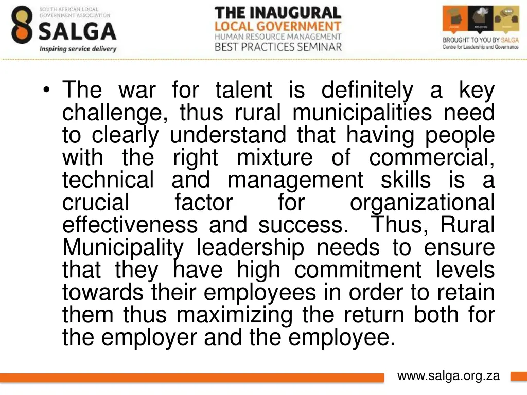 the war for talent is definitely a key challenge