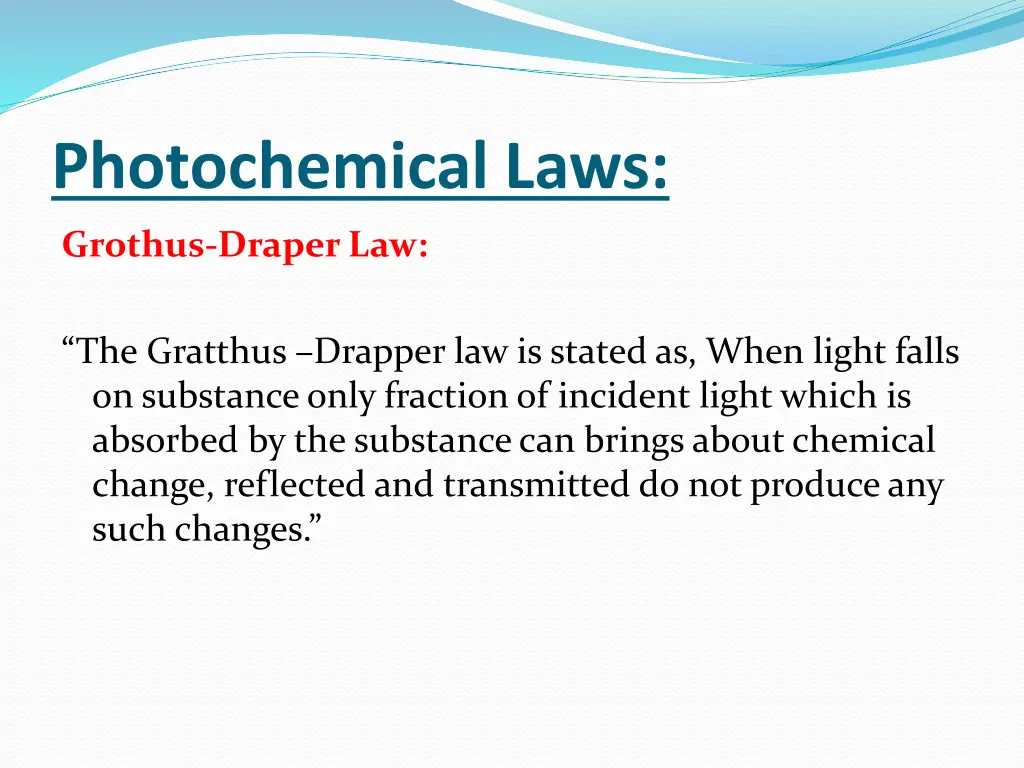 photochemical laws
