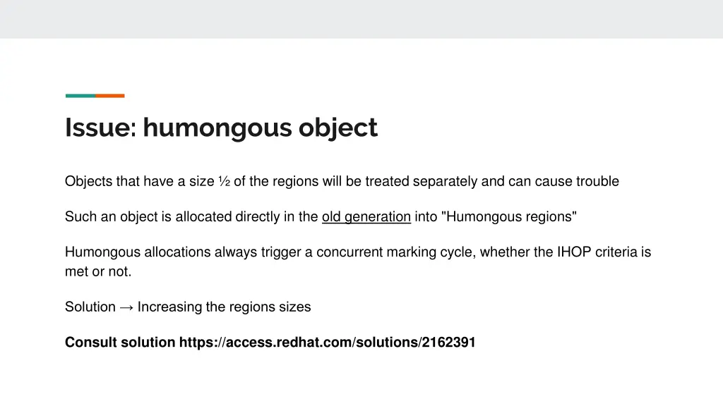 issue humongous object