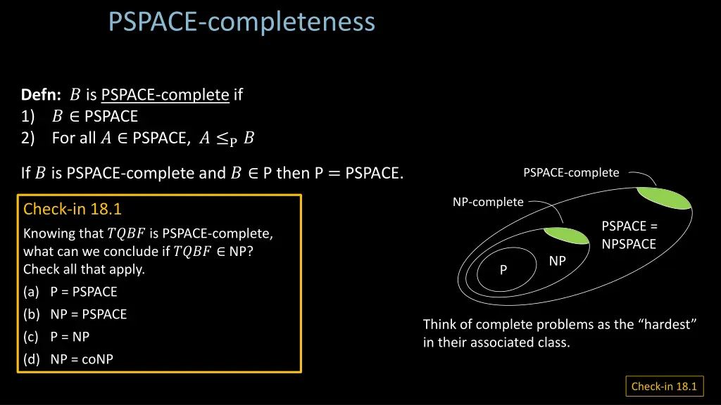 pspace completeness