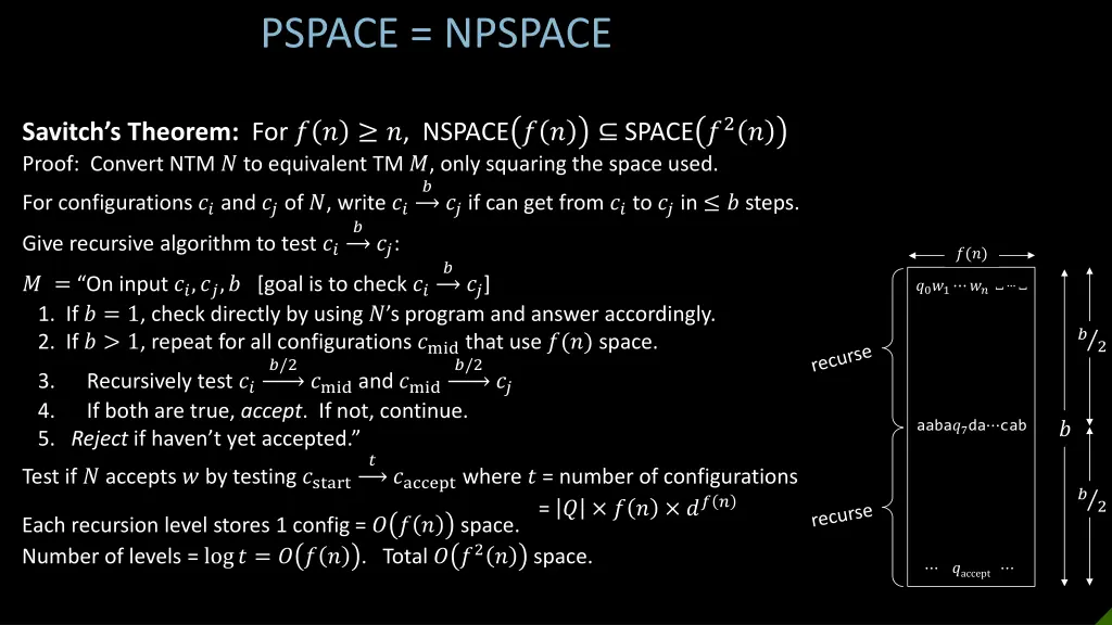 pspace npspace