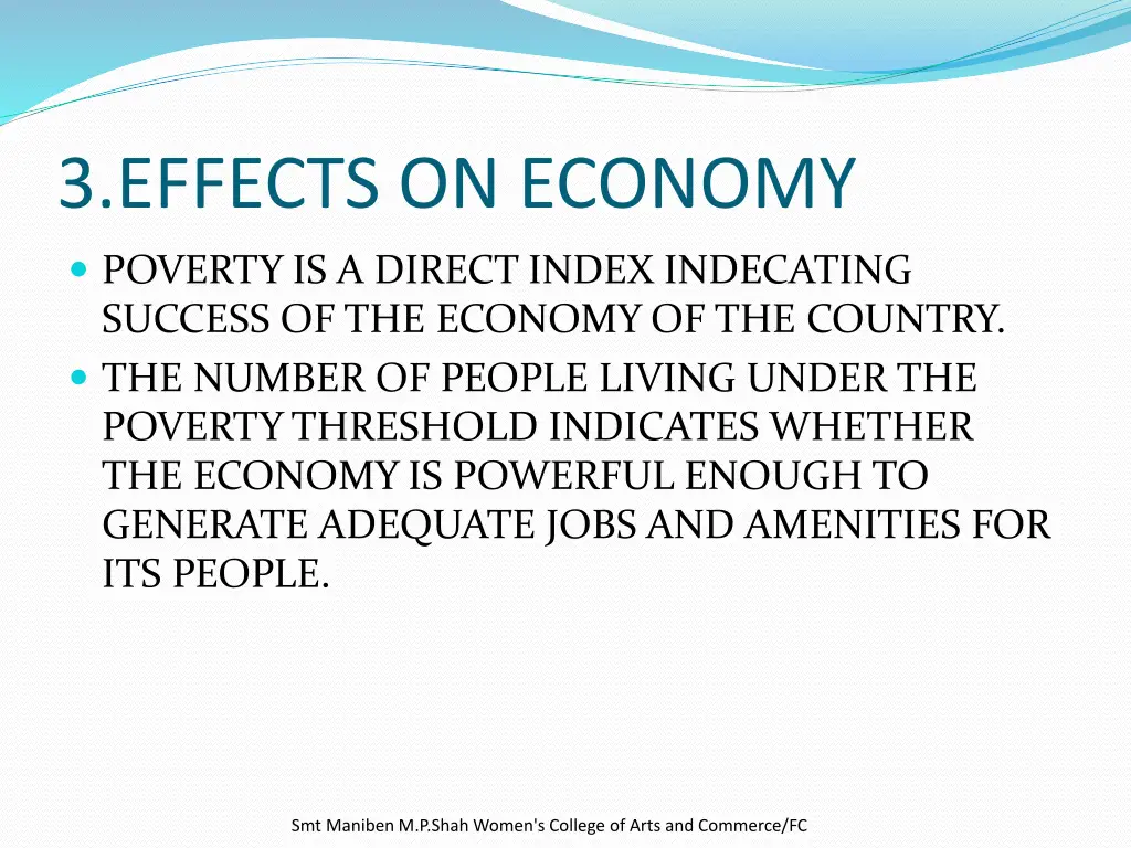 3 effects on economy