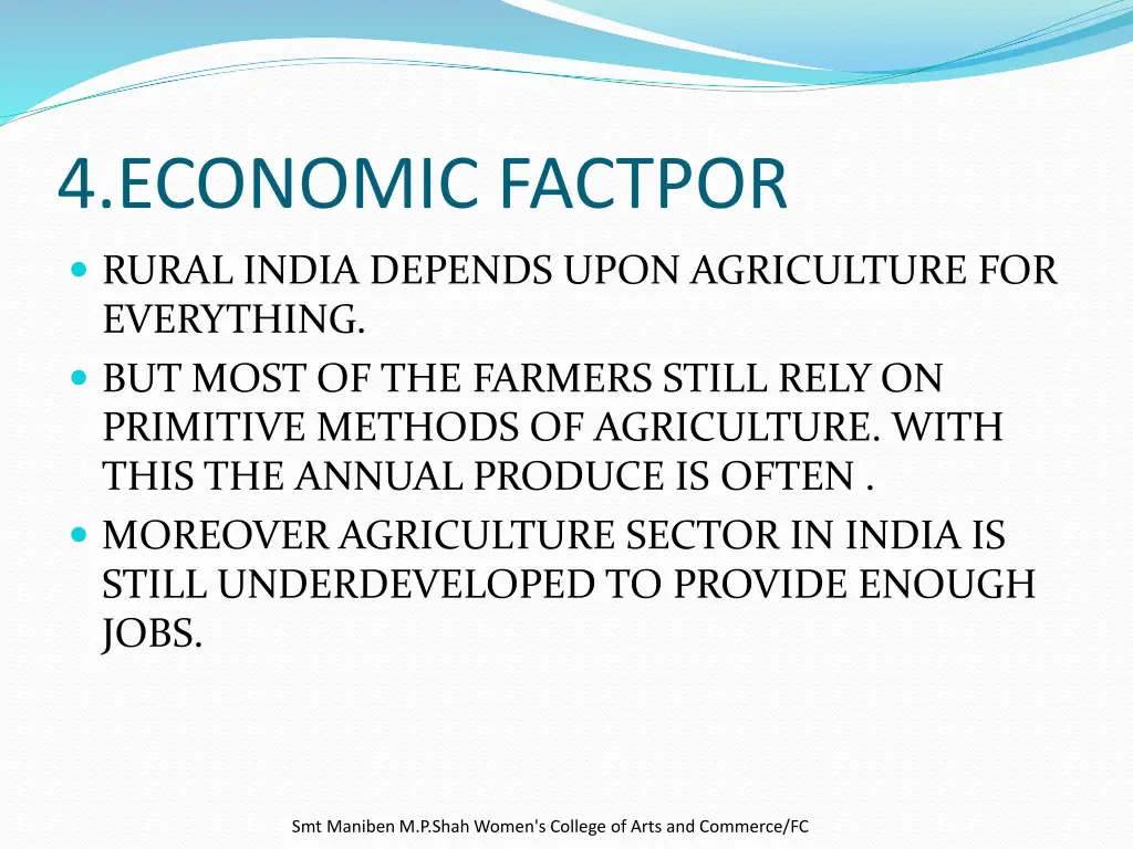 4 economic factpor