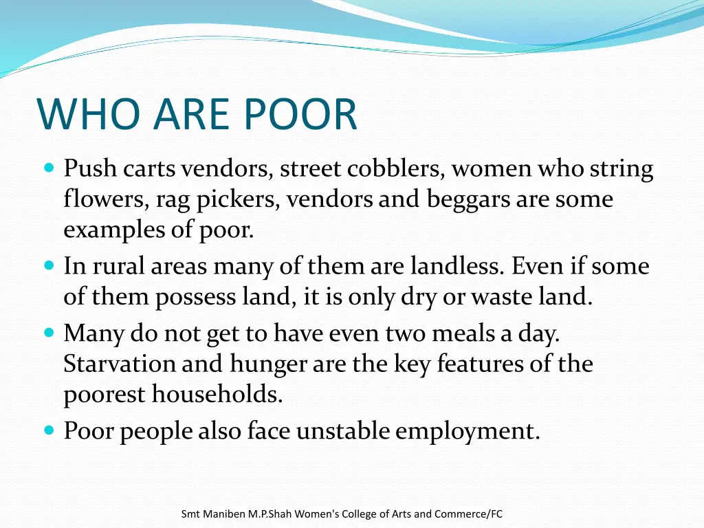 who are poor