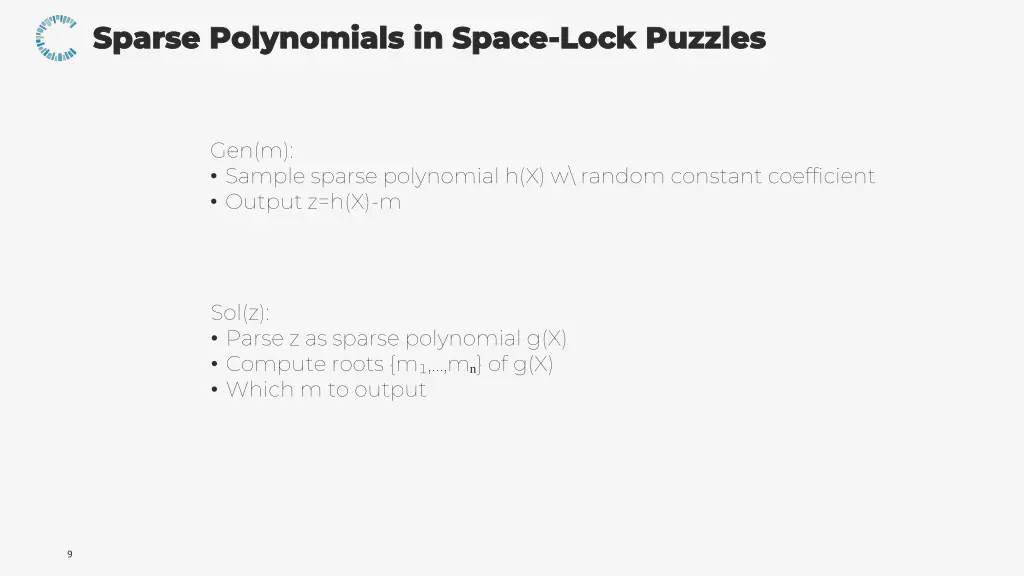 sparse polynomials in space sparse polynomials
