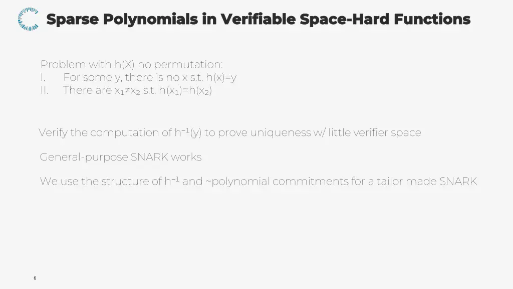 sparse polynomials in verifiable space sparse