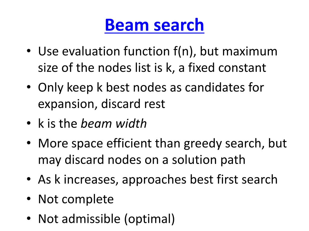 beam search