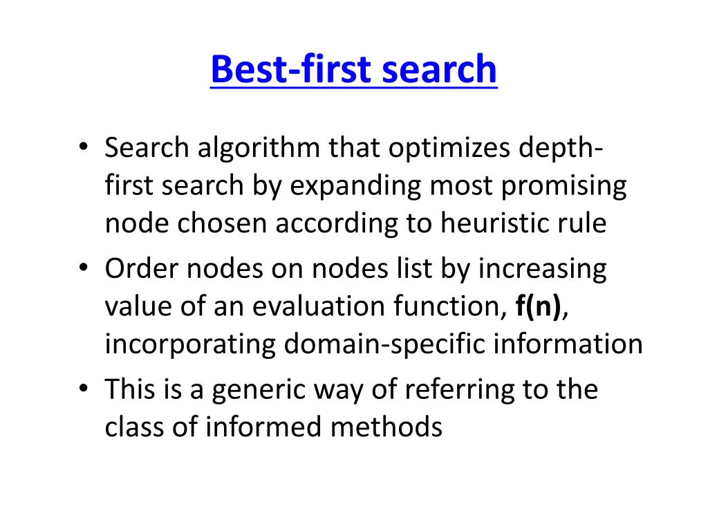 best first search