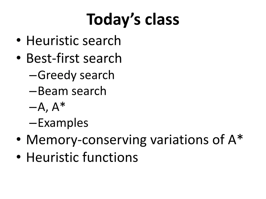 today s class