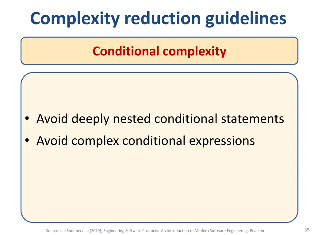 complexity reduction guidelines 2