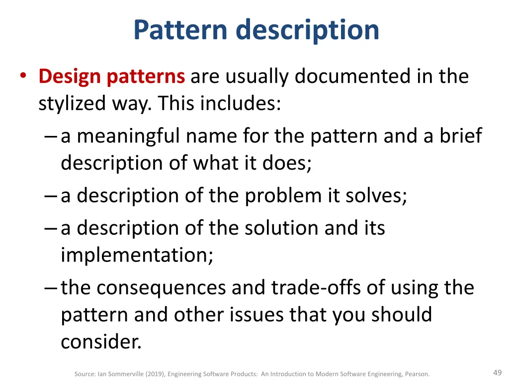 pattern description