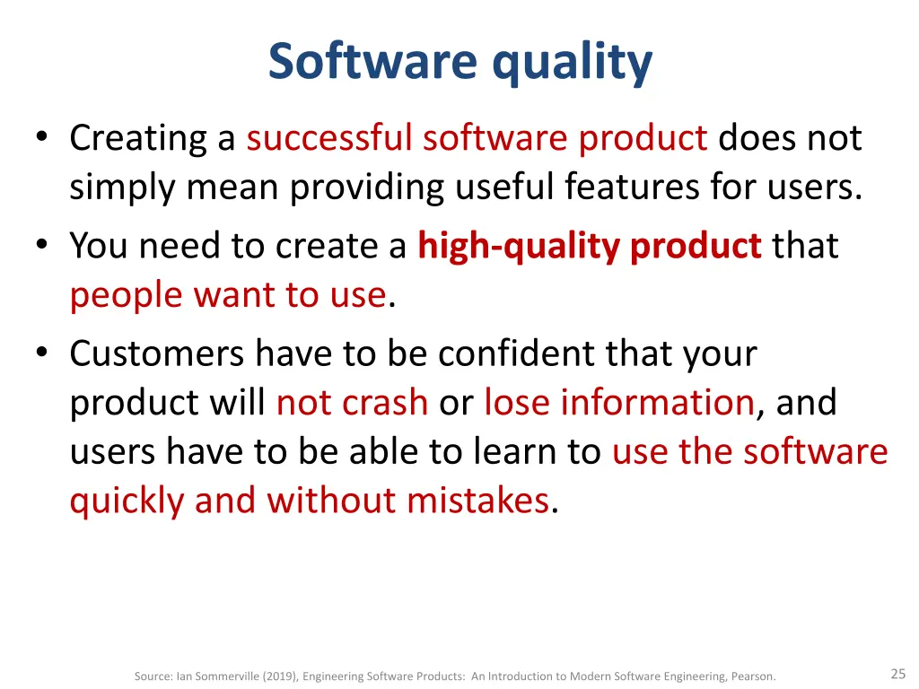 software quality