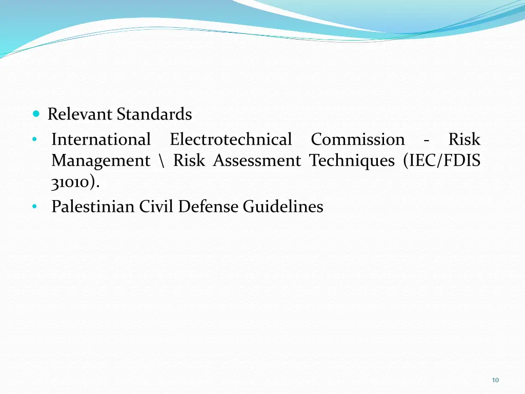relevant standards international management risk