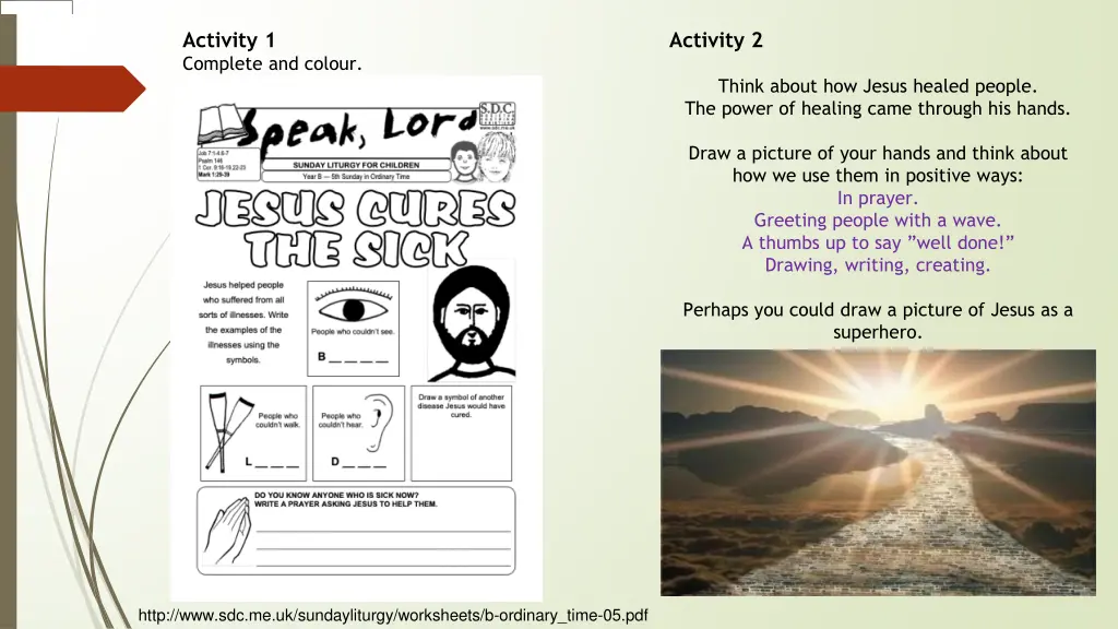 activity 1 complete and colour