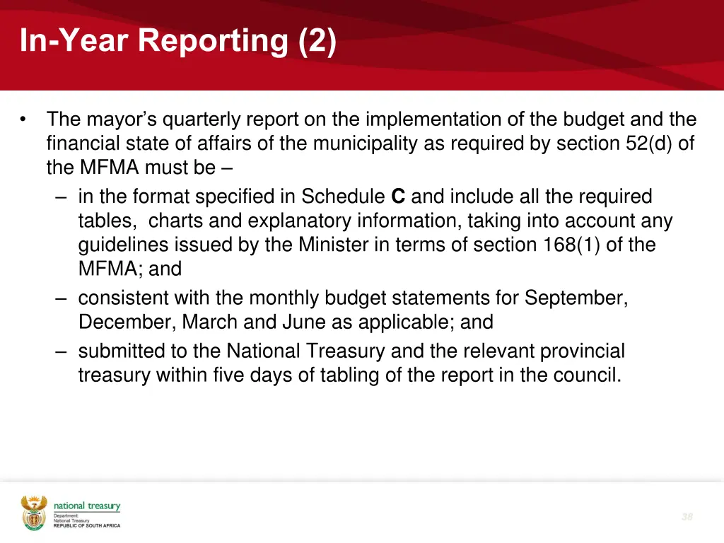 in year reporting 2
