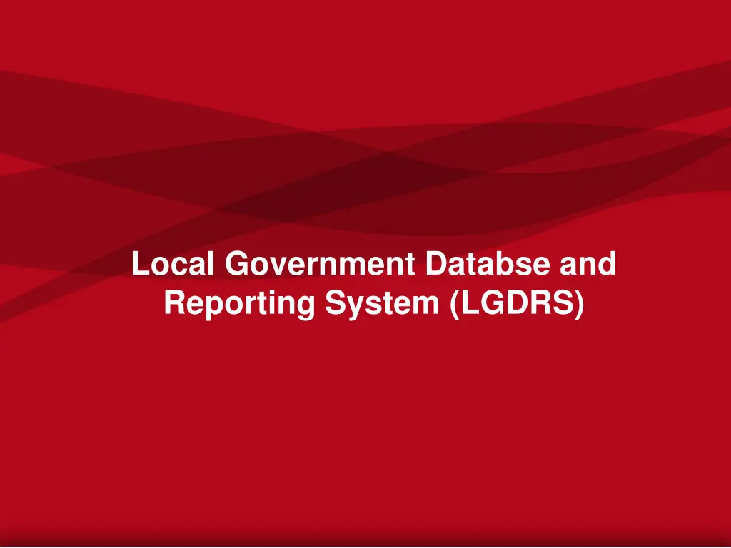 local government databse and reporting system