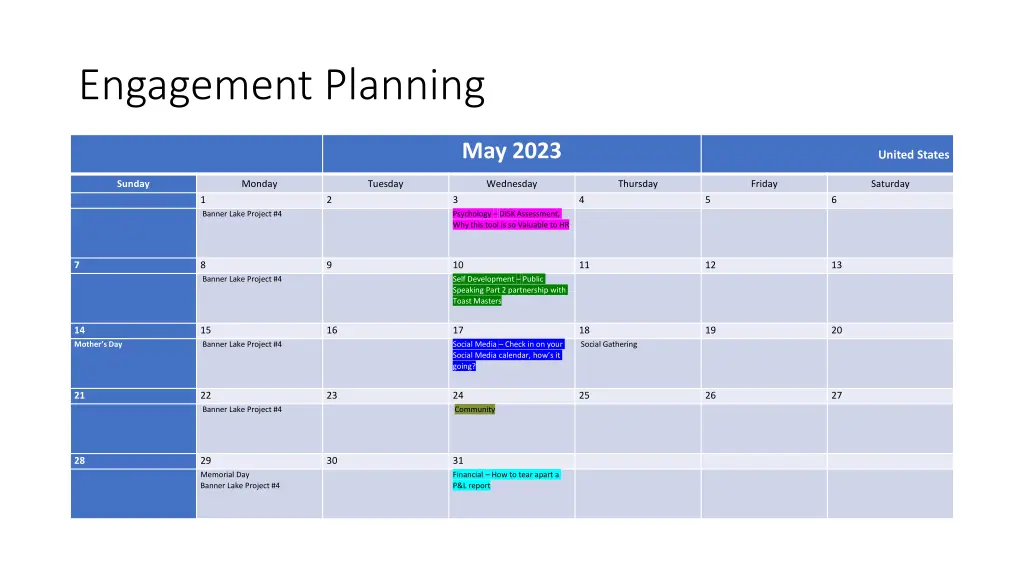 engagement planning 6