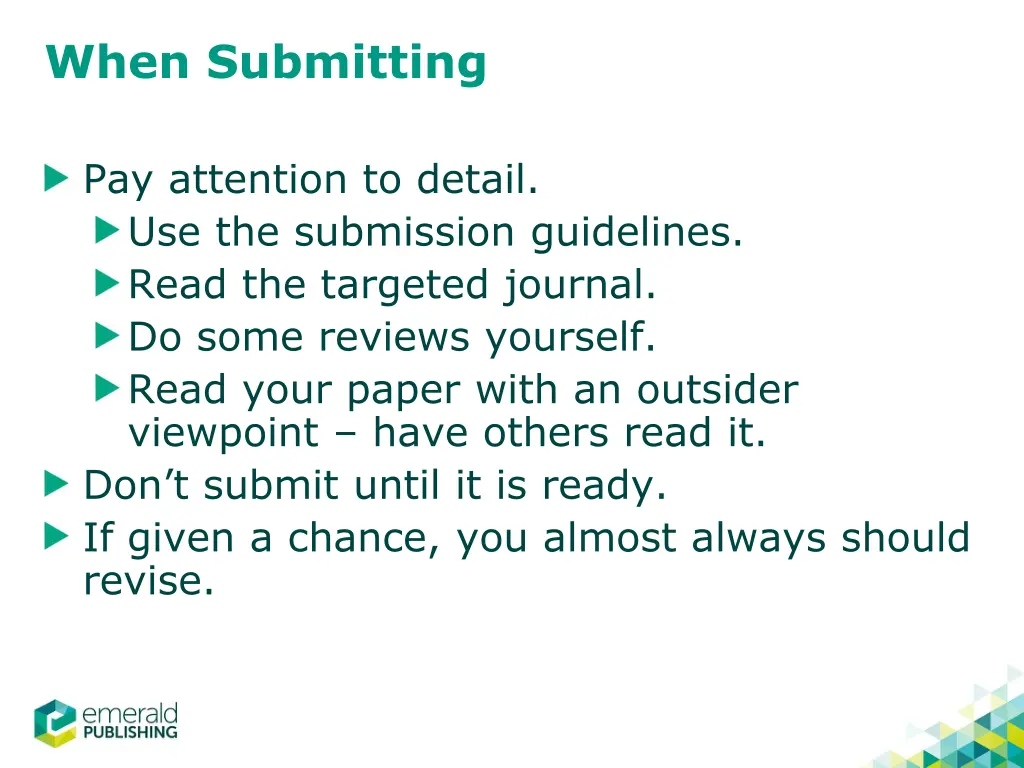 when submitting