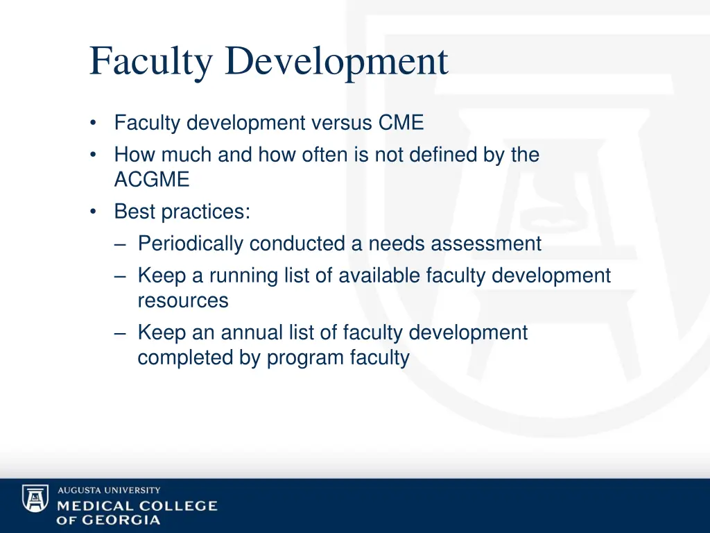 faculty development