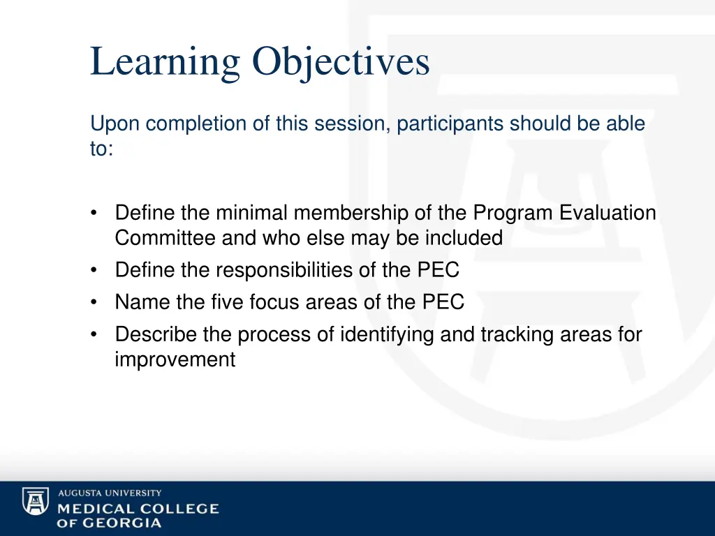 learning objectives