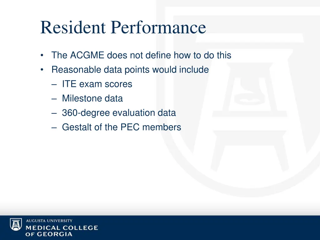 resident performance