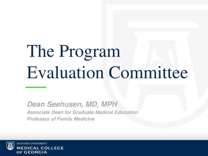 the program evaluation committee