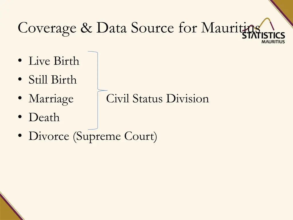 coverage data source for mauritius