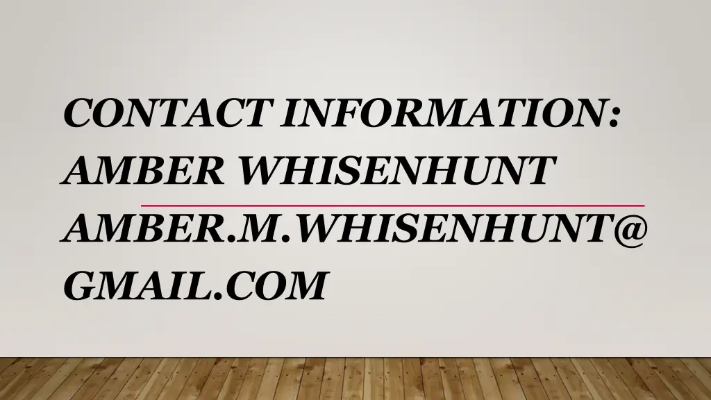 contact information amber whisenhunt amber