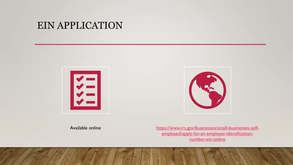 ein application