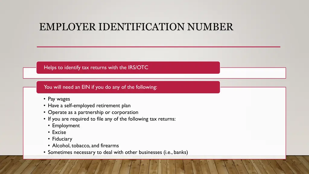 employer identification number