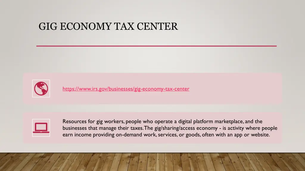 gig economy tax center