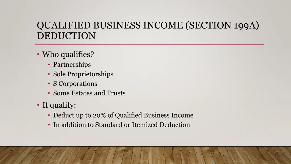 qualified business income section 199a deduction