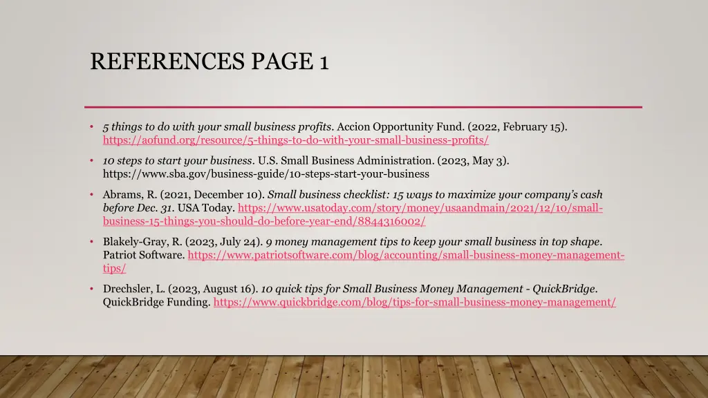 references page 1
