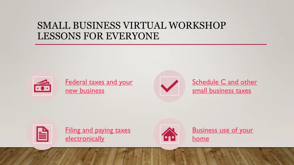 small business virtual workshop lessons