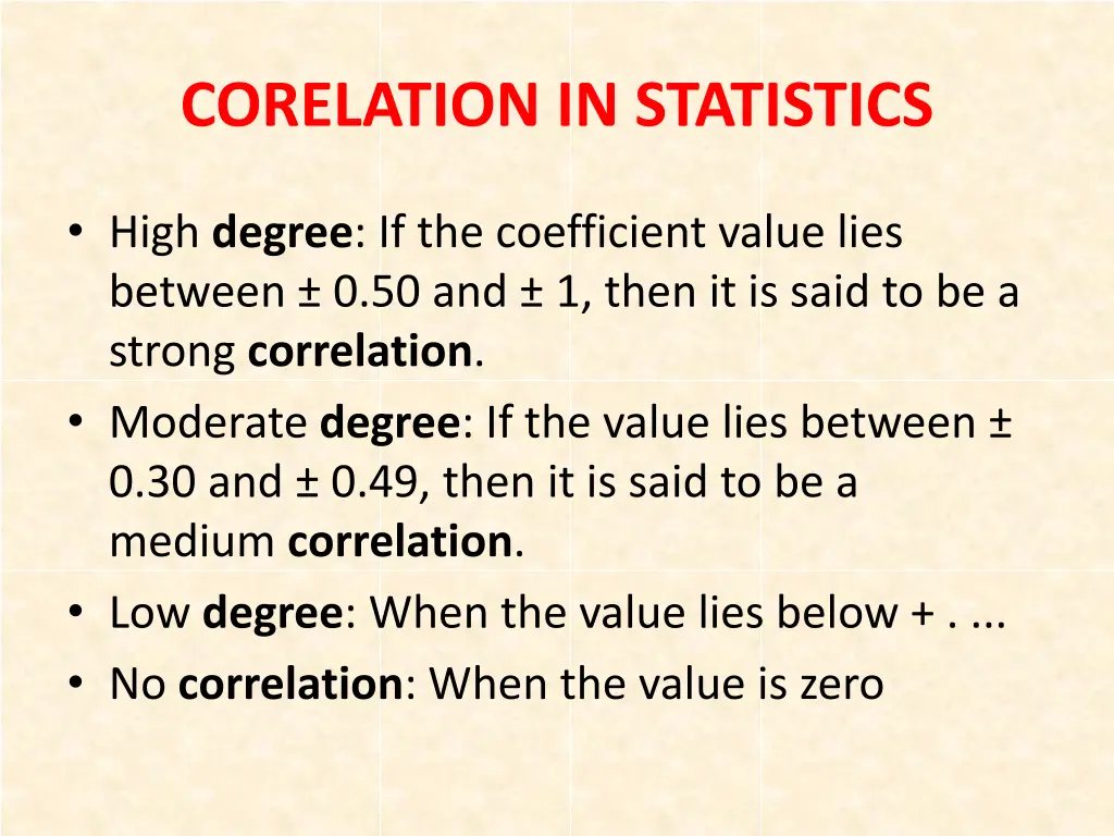corelation in statistics 1