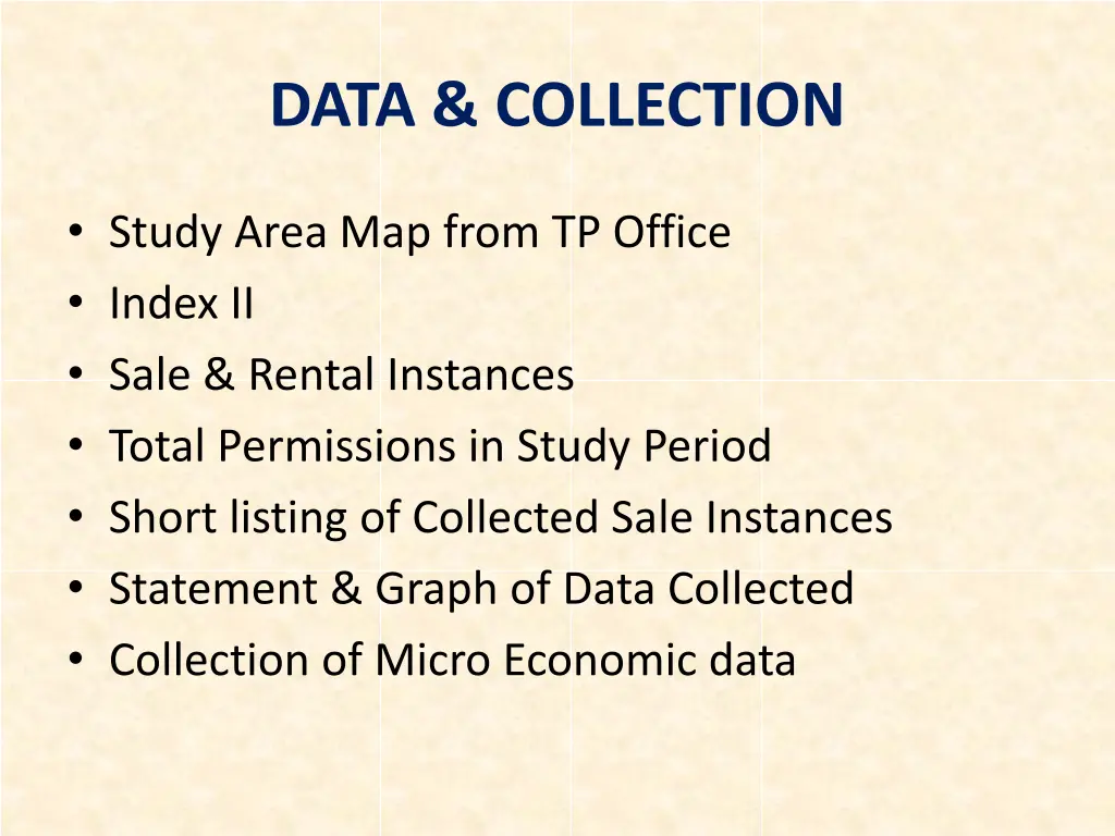 data collection