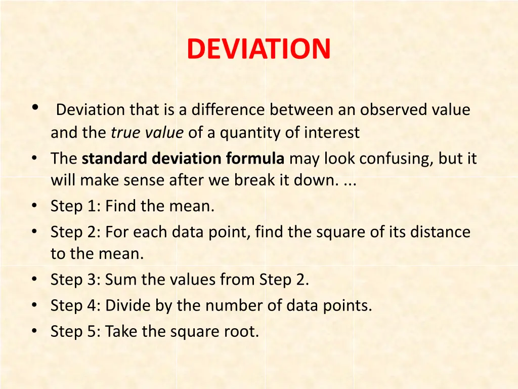 deviation