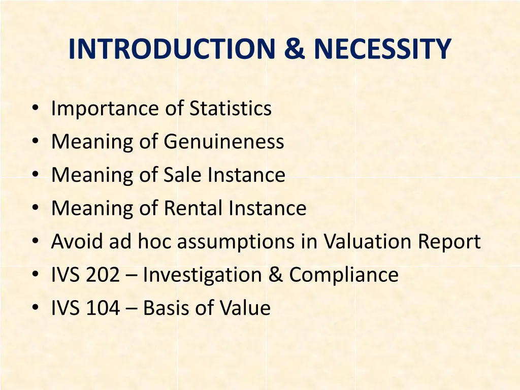introduction necessity