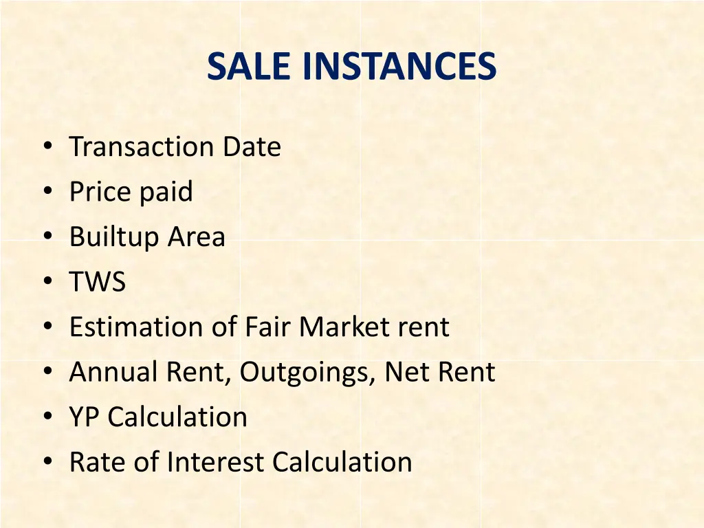sale instances