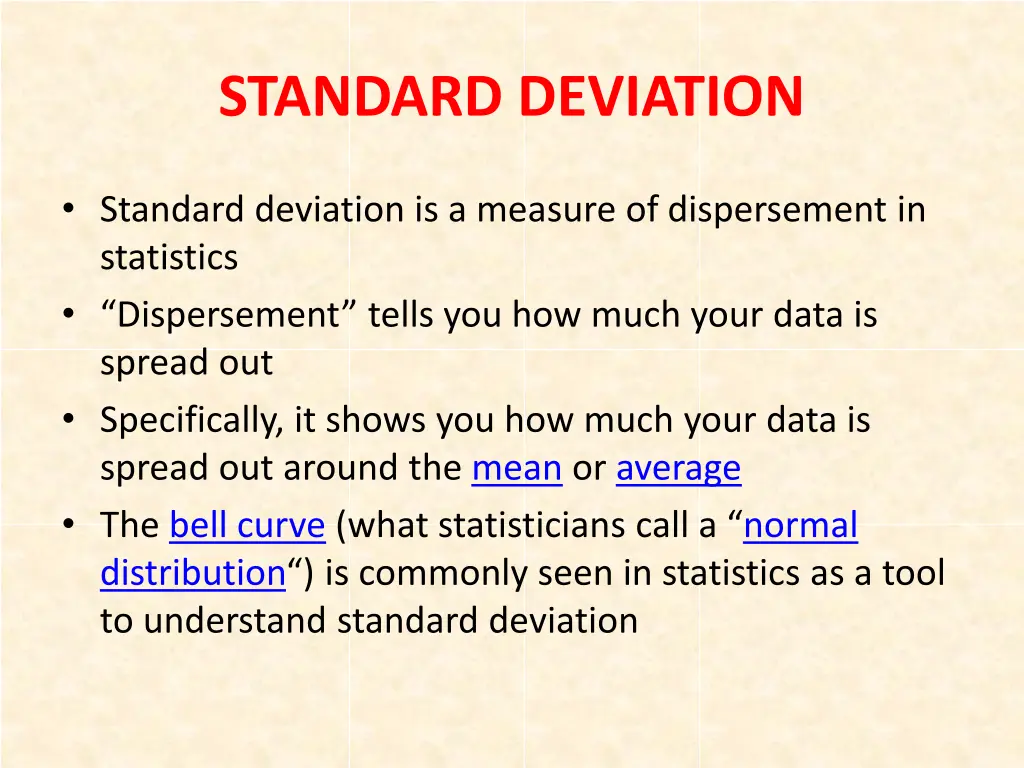 standard deviation