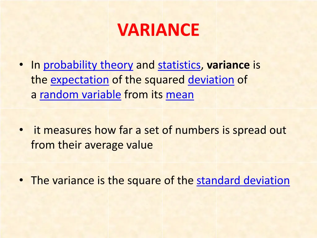 variance