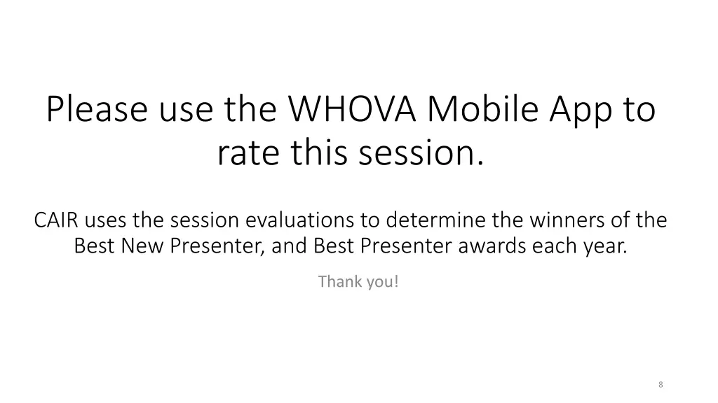 please use the whova mobile app to rate this