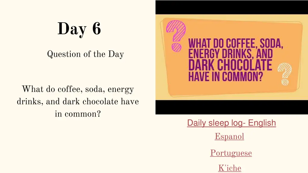 sleep on it sleep tip 6 caffeine