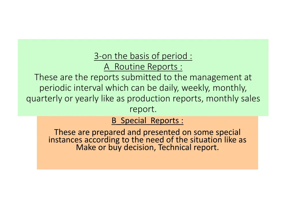 3 on the basis of period a routine reports