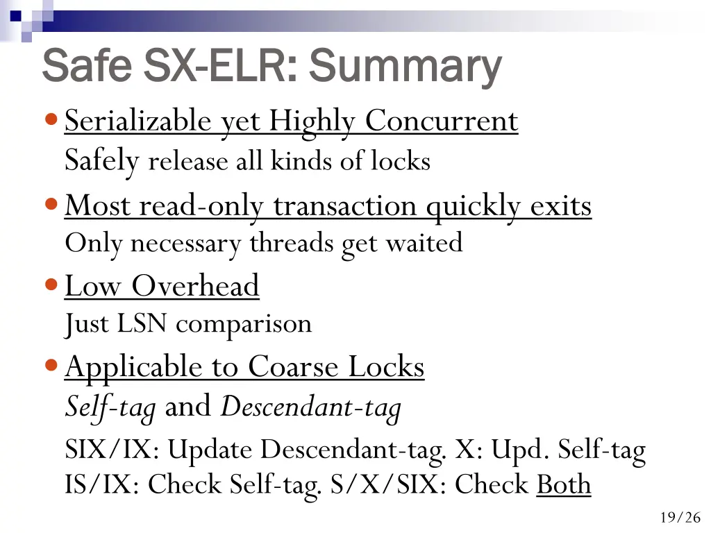 safe safe sx serializable yet highly concurrent