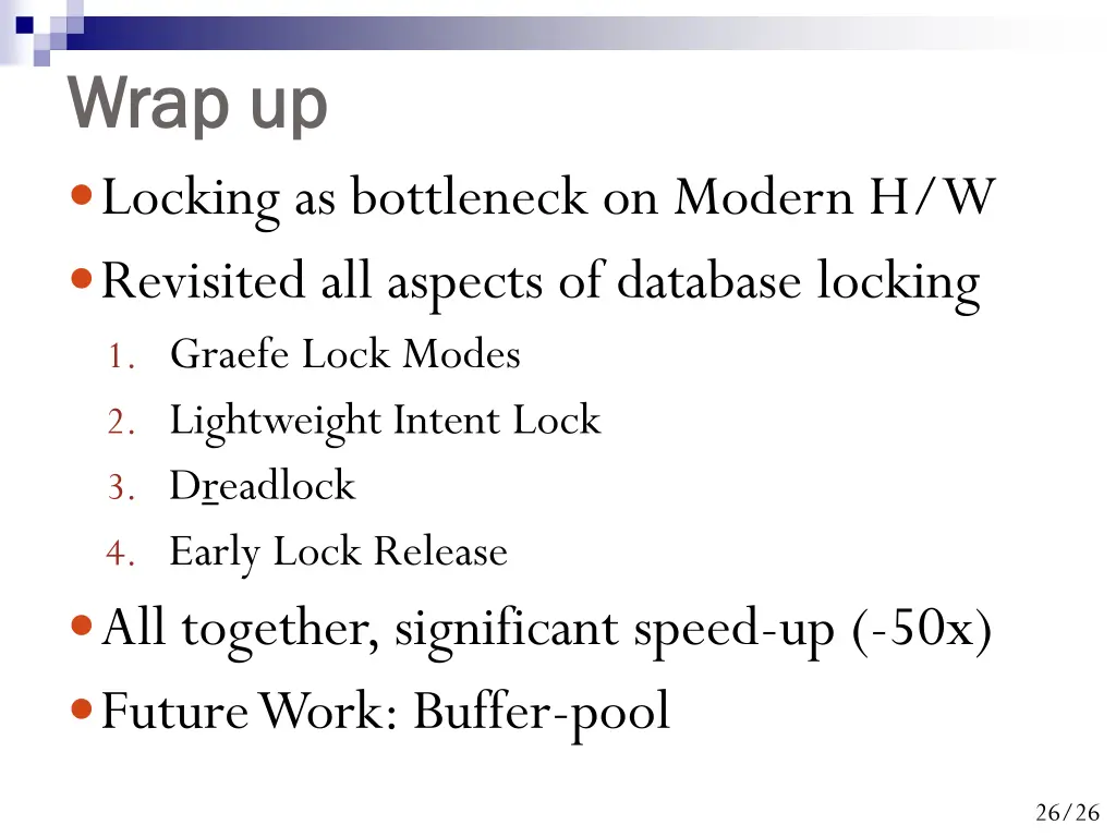 wrap up wrap up locking as bottleneck on modern